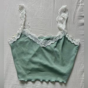 Mint Lace Cami Top